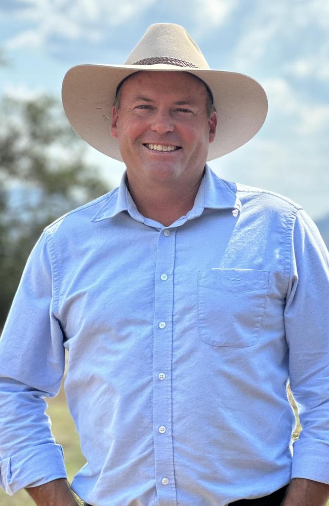 Robbie Radel announces his bid to run for mayor of the North Burnett Regional Council.