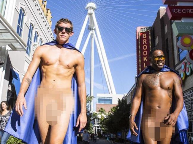Rich and Barry just taking a VERY casual stroll around Las Vegas.