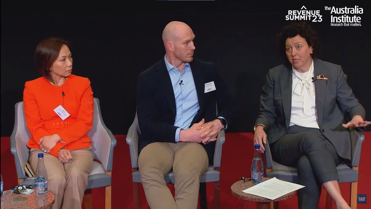 Key Independent politicians – (L-R) Fowler MP Dai Le, ACT Senator David Pocock, Kooyong MP Monique Ryan – called for a fairer tax system at the Revenue Summit. Picture: YouTube