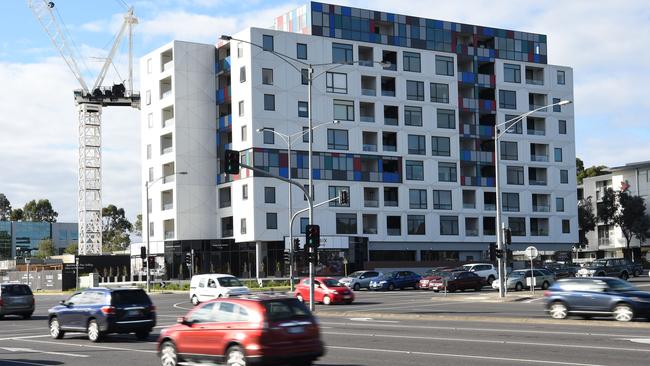 The Kubix development is at the intersection of Stud Rd and Burwood Highway in Wantirna South. Picture: Lawrence Pinder