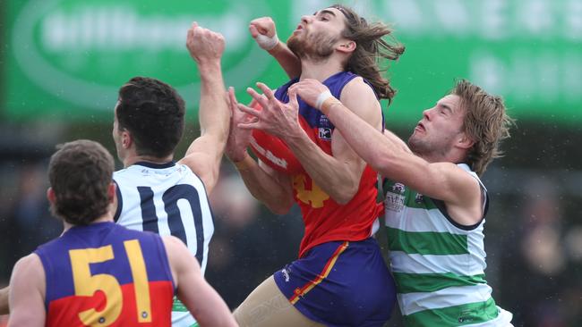 Julian Turner in action for Fitzroy. Picture: David Crosling