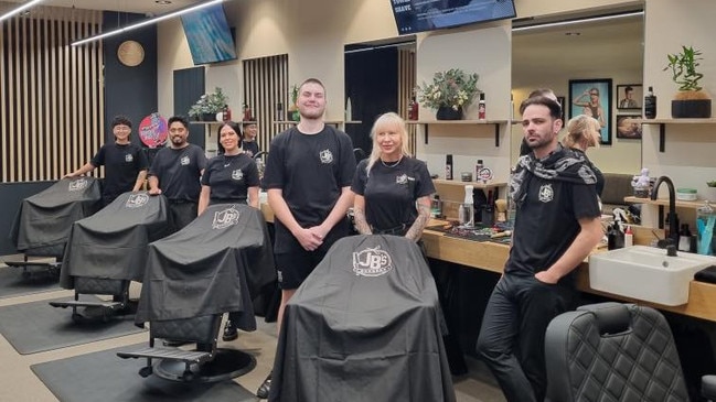 JB's Barbers' staff are ready for an exciting new chapter at Castletown Shoppingworld. Picture: Castletown Townsville.