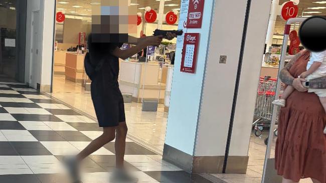 Three teens have been charged with allegedly terrorising shoppers with imitation firearms. Picture: Facebook