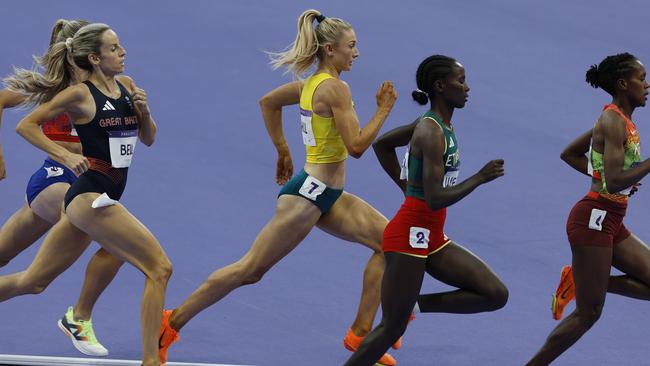 Hull during the Olympic 1500m final at Stade de France. Phoot: Michael Klein