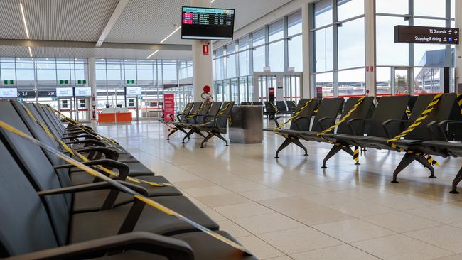 An empty Perth Airport terminal. Picture: Richard Wainwright/AAP