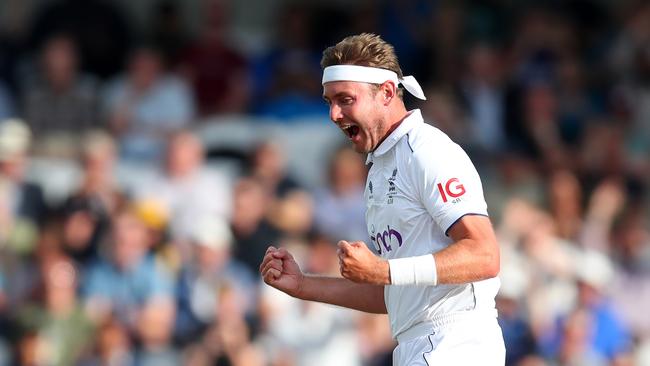 Stuart Broad and England’s bowlers had a field day late on day three at Headingley. Picture: Getty