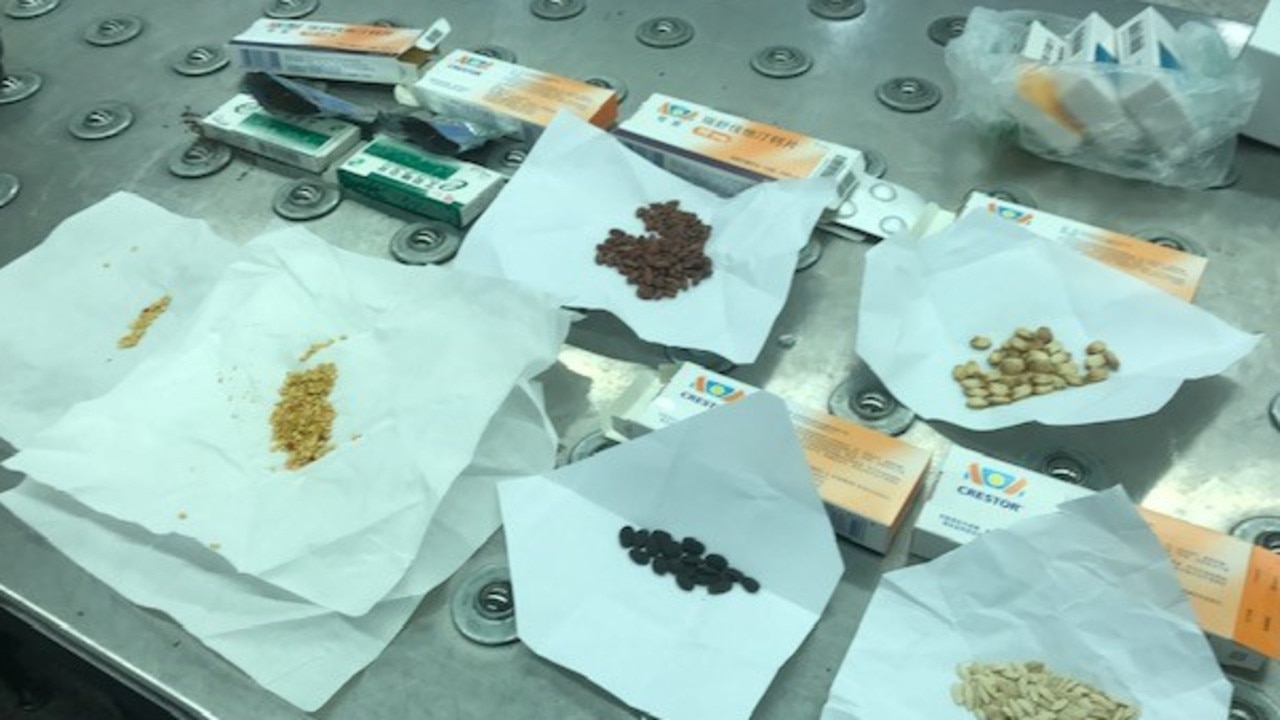 Some of the items seized by biosecurity officers at Australian airports in the second half of 2022. Picture: Department of Agriculture, Fisheries and Forestry.