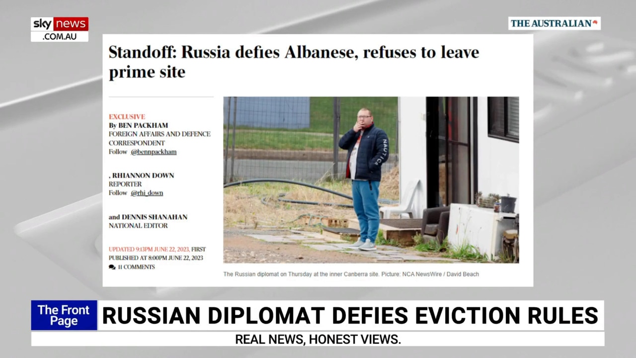 Russian Diplomat ‘illegally Squatting’ Near Parliament House | Sky News ...