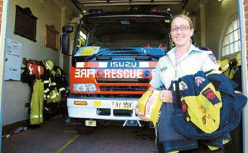 Helen Lowndes, a retained firefighter at Casino fire station, will appear in a TV program that highlights people who have part-time work and also work for disability services. cathy adams