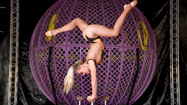 BEST PHOTOGRAPHS 2022. Evan Morgan. Aleksandra Vasylkova is performing with Lennon Circus. Picture: Evan Morgan