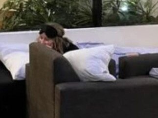 The travellers were forced to sleep in the hotel's lobby.