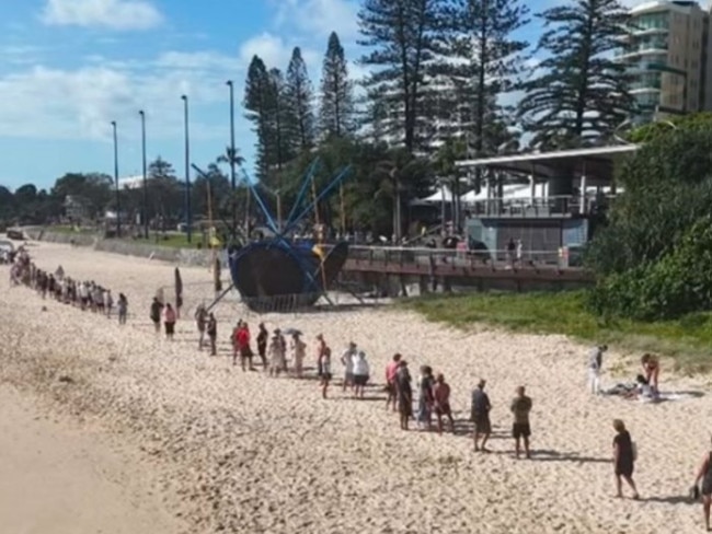 Mooloolaba Beach protest