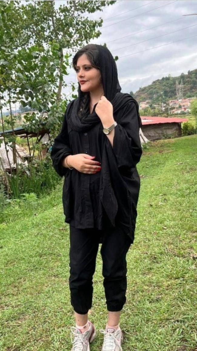 Mahsa Amini died three days after she was detained by Iran's morality police for failing to fully cover her hair with a hijab. Picture: Supplied