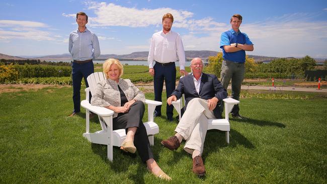 Wendy and Ian Roberts with their sons Anton, 22, Christian, 26, and Rainier, 17. Picture: RICHARD JUPE