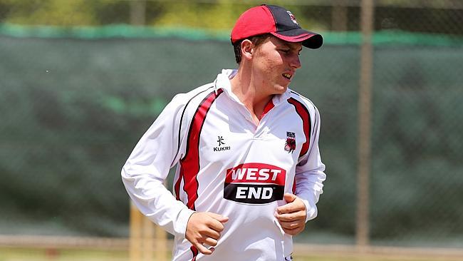 Redbacks rookie Kelvin Smith preparing for his Sheffield Shield debut earlier this week. Picture: Simon Cross