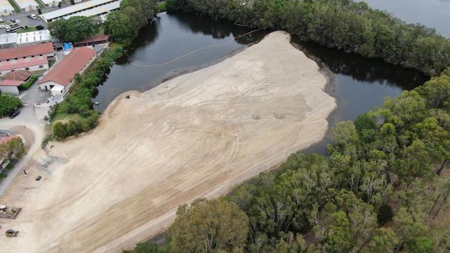 Latest aerial pic of Black Swan Lake on the Gold Coast.