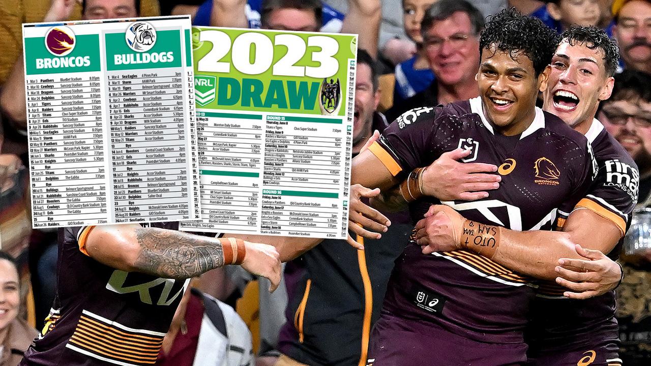 NRL 2023 draw Download your club-by-club season poster Daily Telegraph