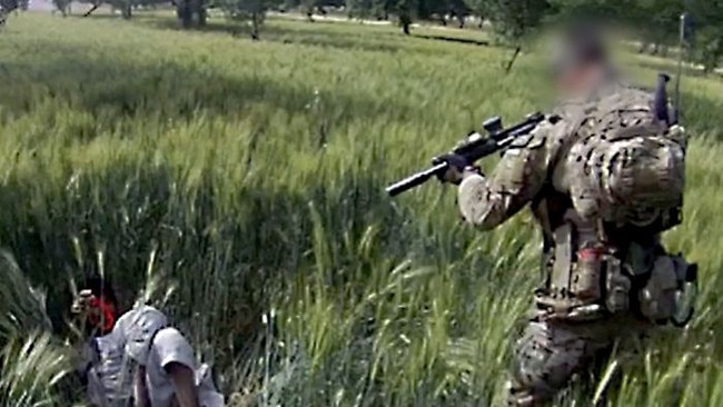 A screengrab from a video that shows an Australian SAS soldier shooting and killing an unarmed man at close range in Afghanistan. Source: Four Corners