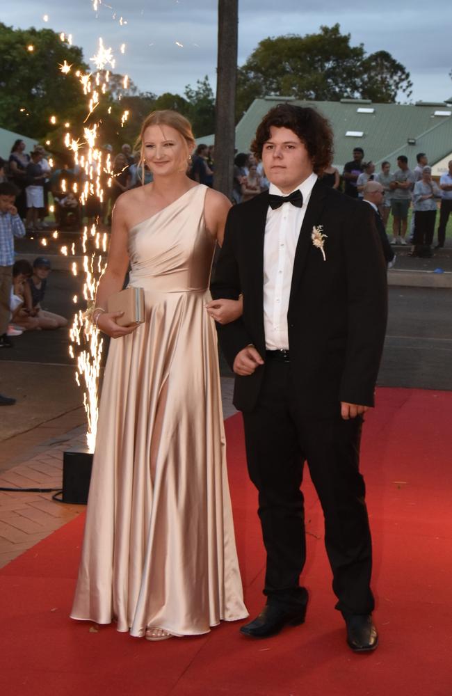 Ryly Zoellner and graduating student Ned Keegan at the Toowoomba Anglican School formal on November 17, 2023. Photo: Jarrard Potter.