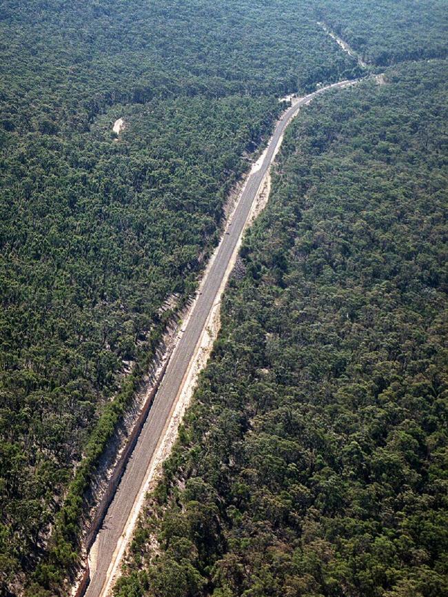 The unfinished Maldon-Dombarton railway line. Picture: Nick Wilson