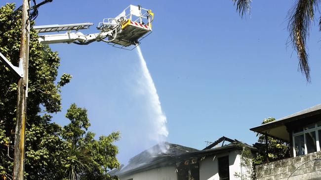 Fire crews were still on the scene of the fire on Thursday morning. Picture: John Appleyard