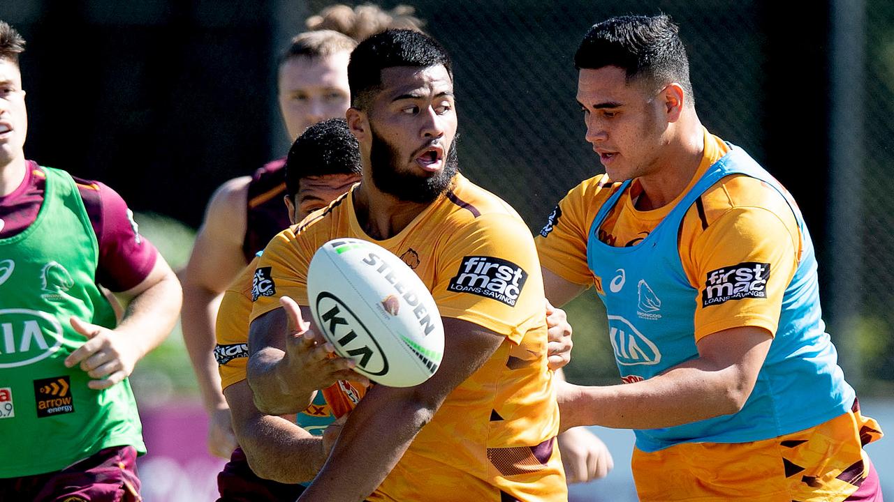 Broncos prop Payne Haas said the Brisbane players are letting Kevin Walters down. Picture: Bradley Kanaris/Getty Images