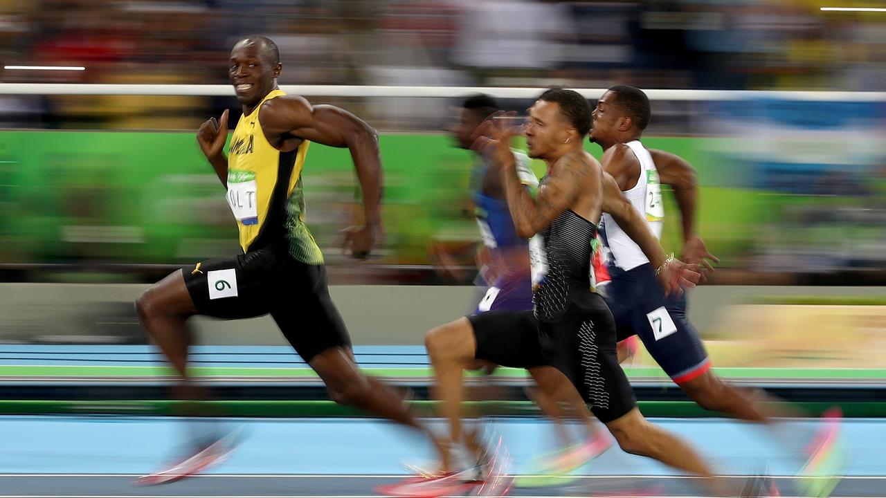 Usain Bolt was in a class of his own. Photo by Cameron Spencer/Getty Images.