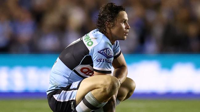 Nicho Hynes was outstanding for the Sharks. Picture: Mark Metcalfe/Getty Images