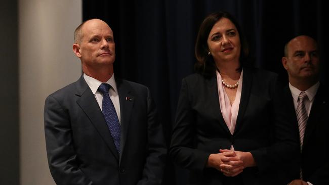 Premier Campbell Newman and Opposition leader Annastacia Palaszczuk at The Leaders’ Debate. Picture: Adam Head