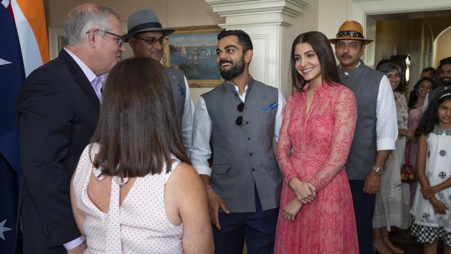 The beloved couple met with Prime Minister Scott Morrison. Picture: Justin Lloyd