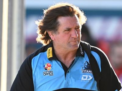 NRL 2025 RD06 St. George Illawarra Dragons v Gold Coast Titans - Hasler,Des coach NRL PHOTOS
