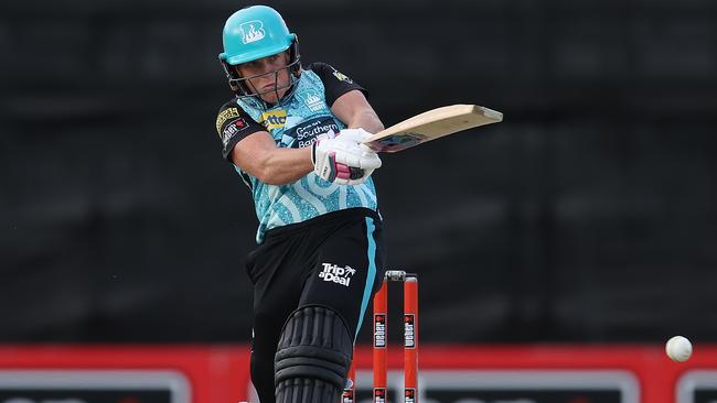 PERTH, AUSTRALIA - NOVEMBER 28: Grace Harris of the Heat bats during The Eliminator WBBL finals match between Brisbane Heat and Sydney Thunder at WACA, on November 28, 2023, in Perth, Australia. (Photo by Paul Kane/Getty Images)