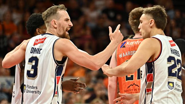 Anthony Drmic of the 36ers reacts during Adelaide’s loss.