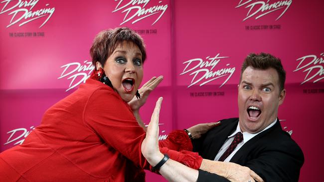 2015: Willsy with friend and collaborator Matt Gilbertson at the Dirty Dancing Advertiser Foundation lunch at Festival Theatre. Photo: Mike Burton/ The Advertiser.