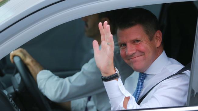 Goodbye to politics....NSW Premier Mike Baird leaves home today. Picture: John Grainger