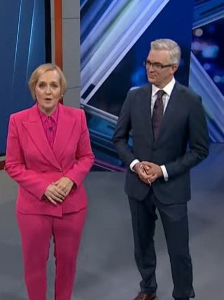 The ABC’s election coverage was hosted by Sarah Ferguson and David Speirs.