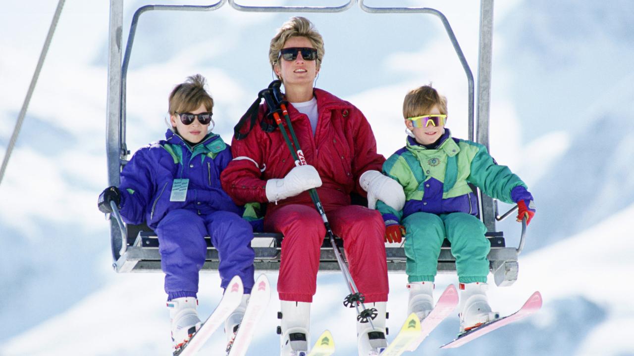 The Princess Of Wales with William and Harry when they were kids. Picture: Tim Graham Photo Library via Getty Images.