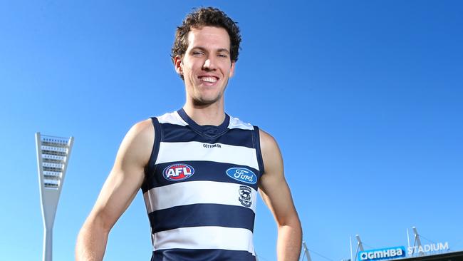 Geelong ruckman Darcy Fort is on the bubble this round after scores of 105 and 51 in his first two games. Picture: Glenn Ferguson.