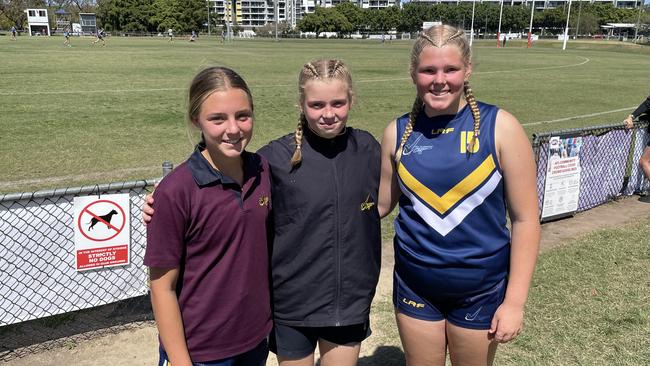 Varsity College junior girls trio Paige Turnbull, Annabelle Foat, Chloe Abbott. who along with Porscha Ring were BoG