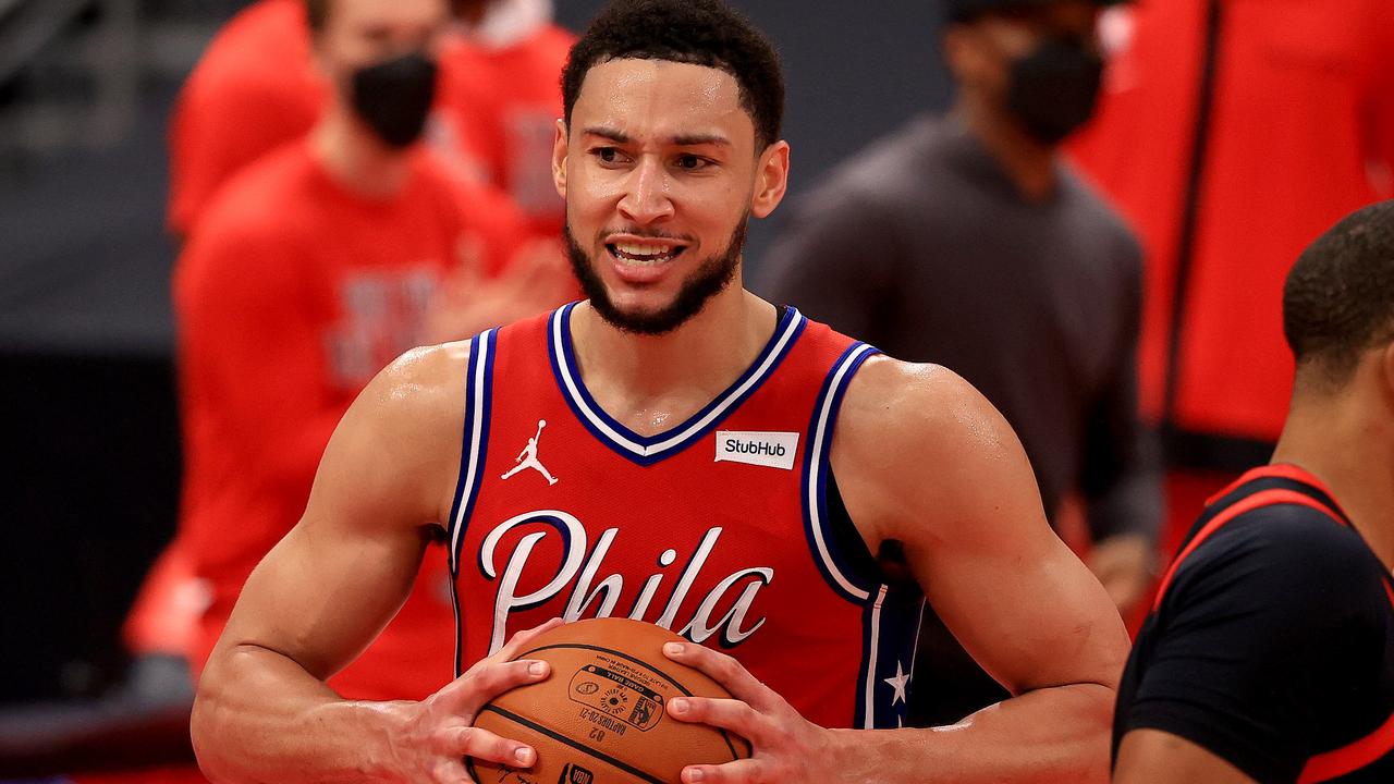 Ben Simmons. Photo by Mike Ehrmann/Getty Images.