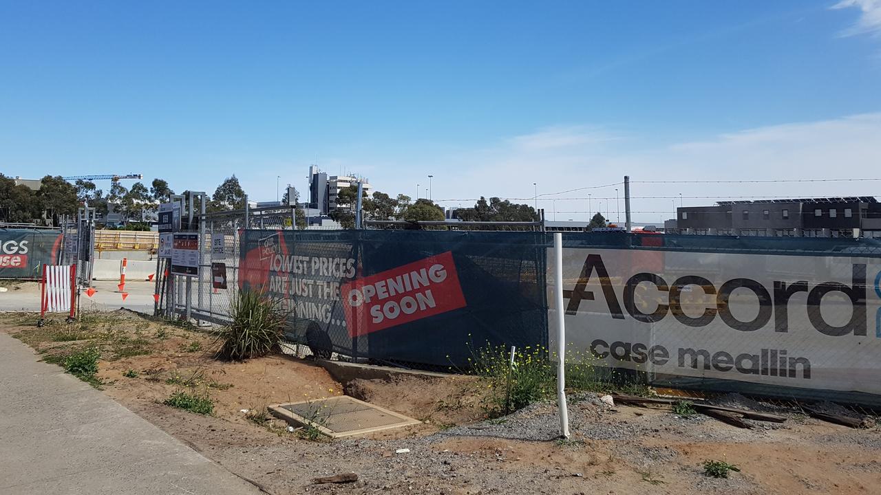 Construction has already begun for the $170 million, two-stage project of a Bunnings Warehouse and hotel in Doncaster. Picture: Kiel Egging