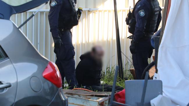 The man was charged with three counts of aggravated break & enter in relation to the alleged Bluey coin theft Picture: NSW Police