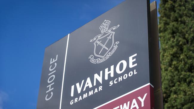 Ivanhoe Grammar School is in an “ongoing negotiation” with Banyule Council over public access to the school grounds. Picture: Eugene Hyland