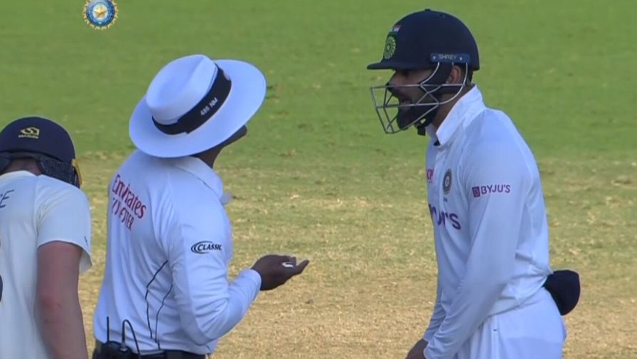 The controversial ‘Umpire’s Call’ that led to Virat Kohli fuming during the second Test against England came up for discussion during the MCC’s February meeting. Photo: Fox Sports