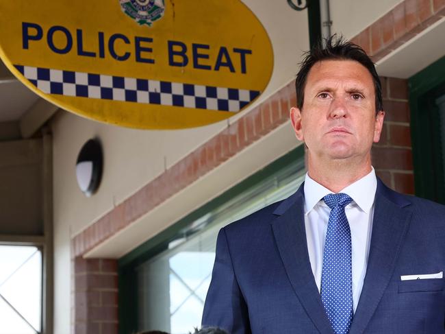 Brisbane, 23 February 2025. Queensland Police Minister Dan Purdie during a press conference in Forest Lakes. Picture: Supplied