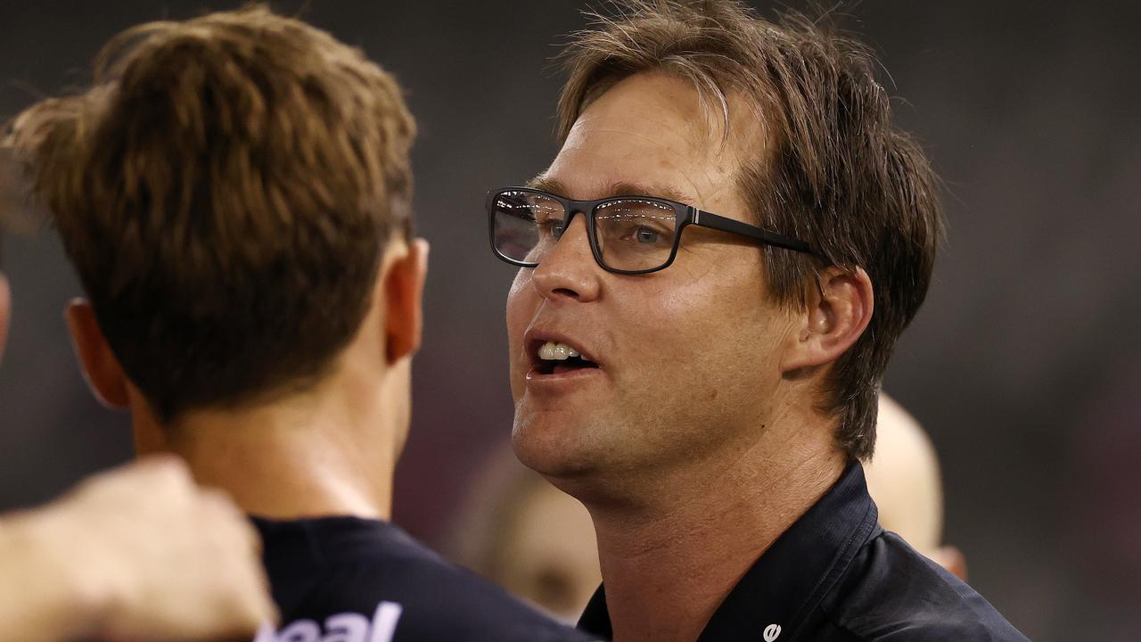 David Teague, senior coach of Carlton. Picture: Michael Klein