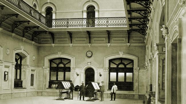 Interior of General Post Office, King William St, Adelaide, soon after its completion in 1872. Picture: State Library of SA