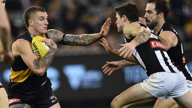 AFL star Dustin Martin has been fending off attacks for years. Pic: AAP Image/Julian Smith