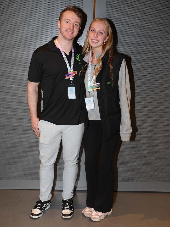 MELBOURNE, AUSTRALIA - JUNE 30 2024Rogan Beard and Dakota Simpson attend the All Star Cheerleading Federation Winterfest competition held at the Melbourne Convention and Exhibition Centre.Picture: Brendan Beckett