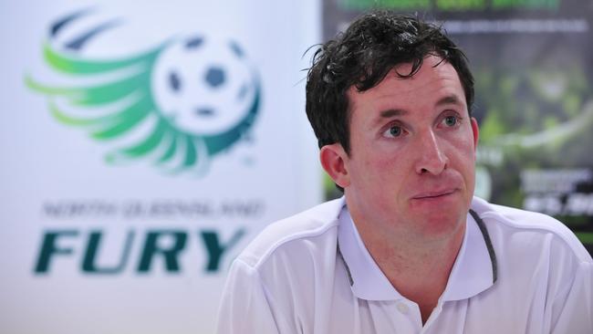 North Queensland Fury FC player, Robbie Fowler arrives in Townsville. Press conference at Jupiters Casino.